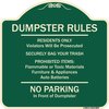 Signmission Designer Series-Residents Only Violators Prosecuted Bag Your Trash No Parking A-DES-G-1818-9895